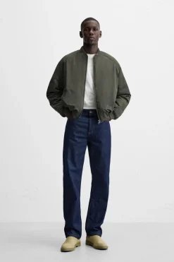 ZARA Blusões^BLUSÃO BOMBER ACOLCHOADO Verde