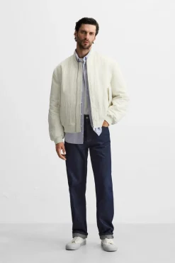 ZARA Blusões^BLUSÃO BOMBER ACOLCHOADO Cru