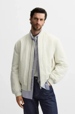 ZARA Blusões^BLUSÃO BOMBER ACOLCHOADO Cru