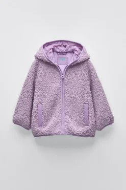 BLUSÃO C/ CAPUZ E EFEITO DE PELO ENCARACOLADO-ZARA Discount