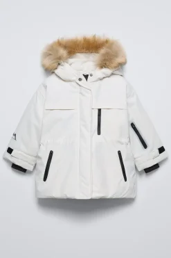 BLUSÃO COM CAPUZ COM PELO WATER REPELLENT E WINDPROOF SKI COLLECTION-ZARA Sale
