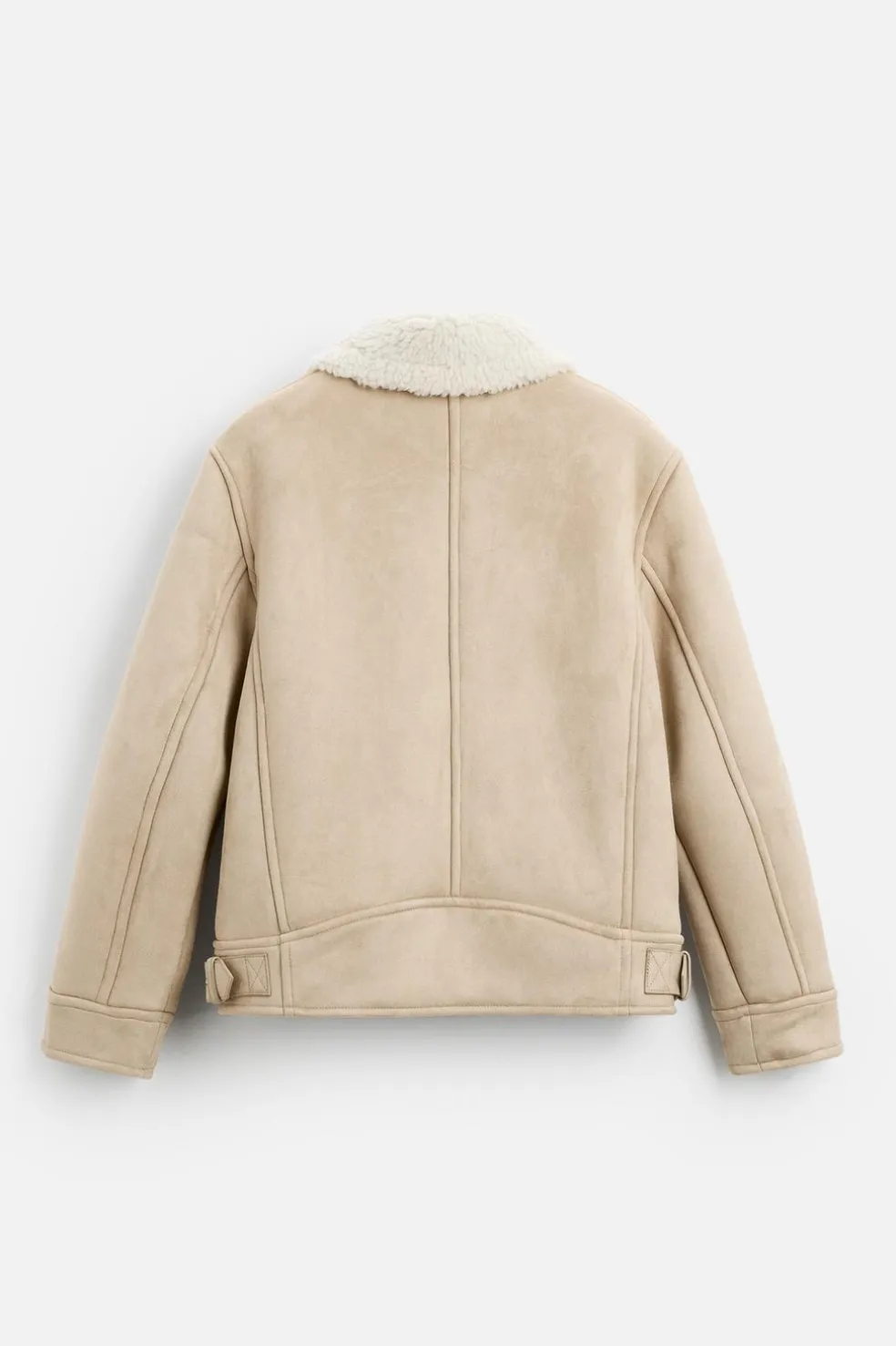 ZARA Vestuário De Inverno|Blusões^BLUSÃO COM EFEITO DE CAMURÇA DE DUPLA FACE Areia