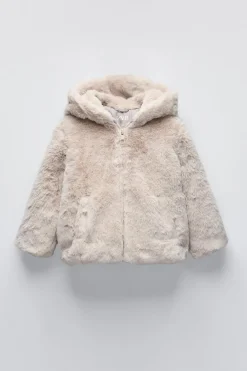 BLUSÃO COM FAUX FUR E CAPUZ-ZARA Store