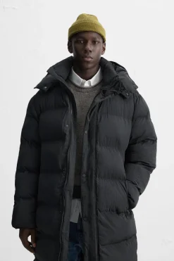 ZARA Vestuário De Inverno|Casacos De Pluma^BLUSÃO COMPRIDO ACOLCHOADO Preto