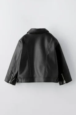 BLUSÃO EFEITO PELE COM FIVELAS-ZARA Shop