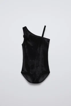 BODY DE VELUDO COM FLOR-ZARA Discount