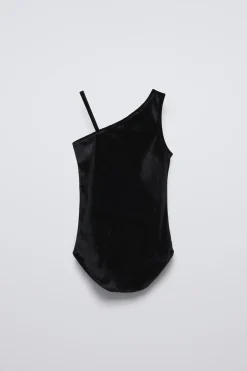BODY DE VELUDO COM FLOR-ZARA Discount