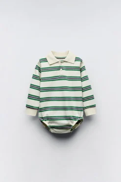 BODY POLO ÀS RISCAS-ZARA Discount