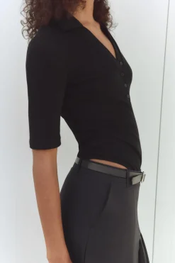 ZARA Tops / Bodies^BODY SOFT INTERLOCK Preto