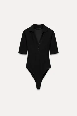 ZARA Tops / Bodies^BODY SOFT INTERLOCK Preto