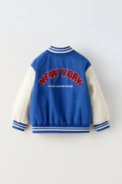 BOMBER COM MENSAGEM BORDADA-ZARA Discount
