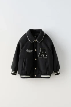 BOMBER DE PANO COM APLIQUE-ZARA Sale