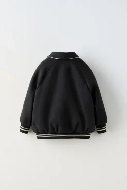 BOMBER DE PANO COM APLIQUE-ZARA Sale