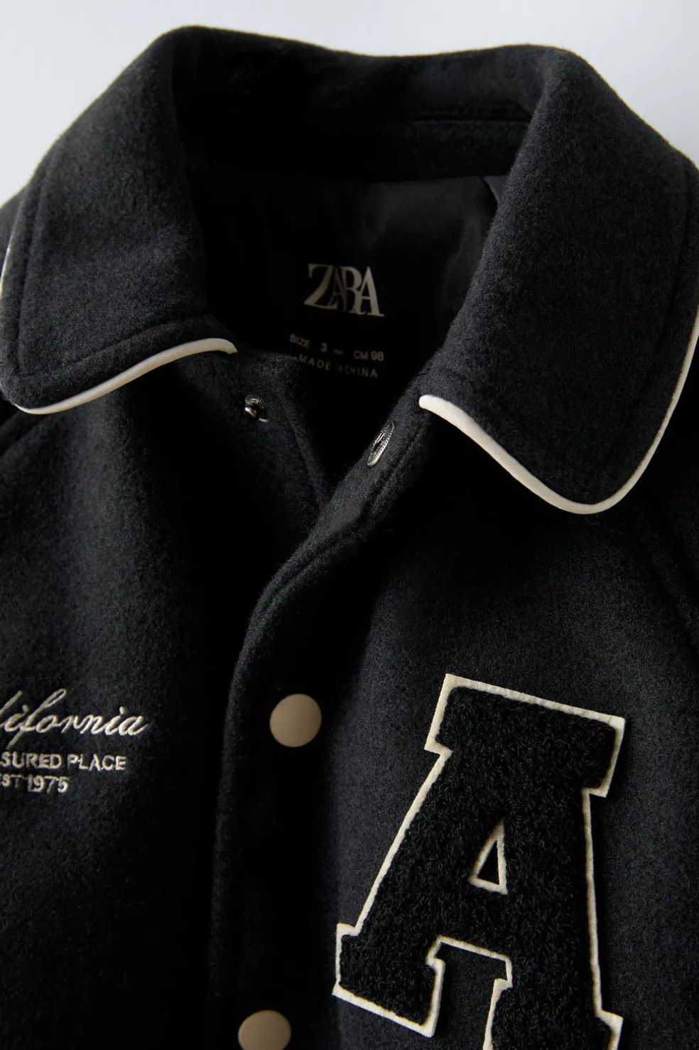 BOMBER DE PANO COM APLIQUE-ZARA Sale