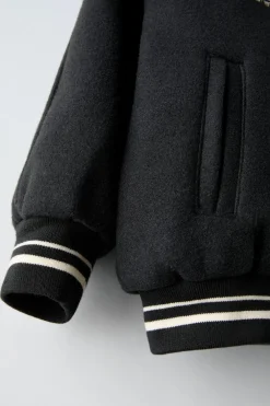 BOMBER DE PANO COM APLIQUE-ZARA Sale