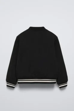 BOMBER DE PANO COM APLIQUE-ZARA Hot