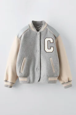 BOMBER VARSITY COMBINADO-ZARA Shop