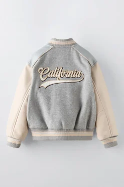 BOMBER VARSITY COMBINADO-ZARA Shop