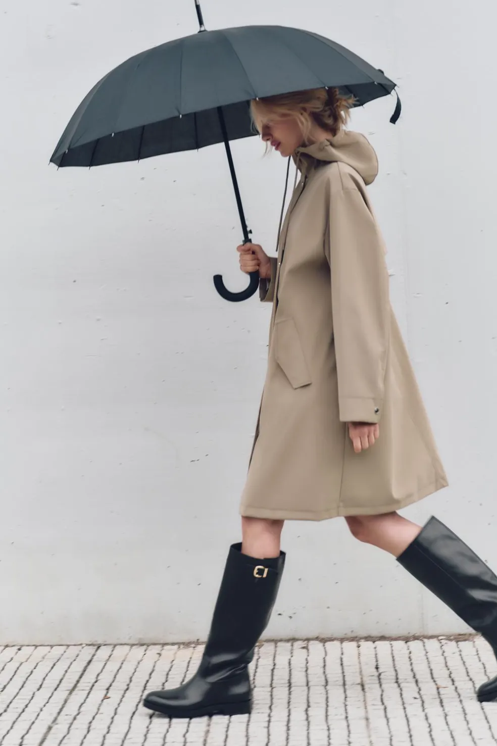 ZARA Sapatos^BOTA ALTA COM FIVELA Preto