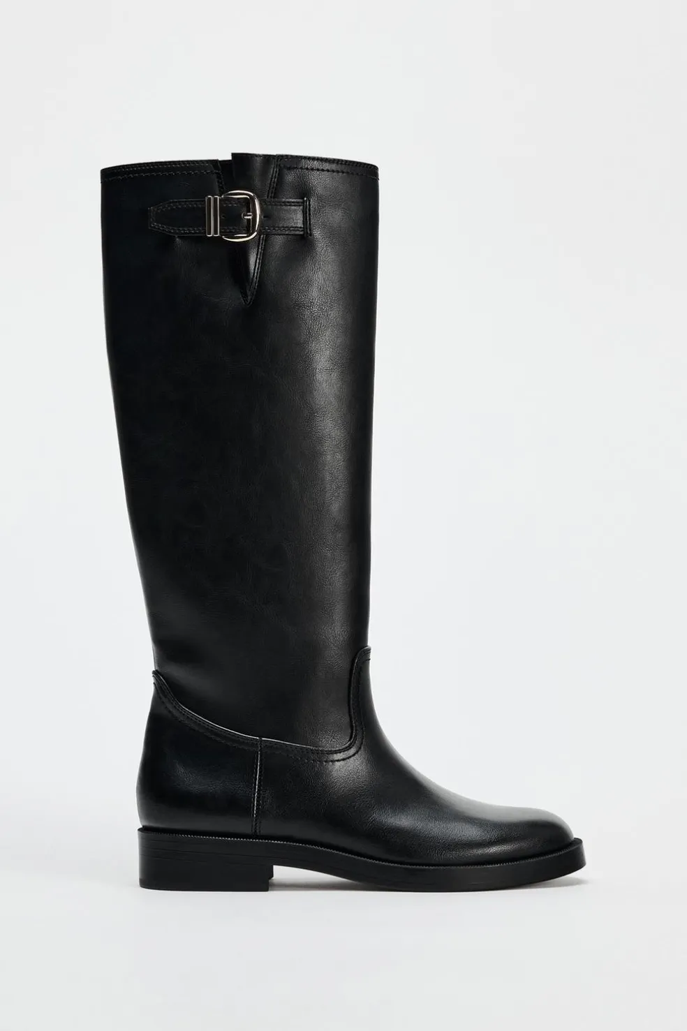 ZARA Sapatos^BOTA ALTA COM FIVELA Preto
