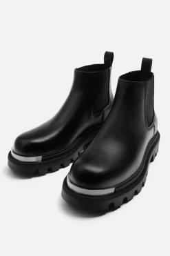 ZARA Vestuário De Inverno^BOTA CHELSEA COM VOLUME Preto