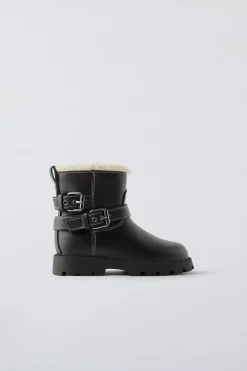 BOTA COM FIVELAS FORRADA-ZARA Outlet