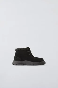 BOTA COM REBORDO EM PELE-ZARA Shop