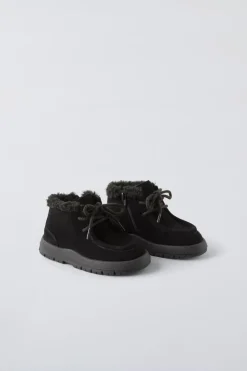 BOTA COM REBORDO EM PELE-ZARA Shop