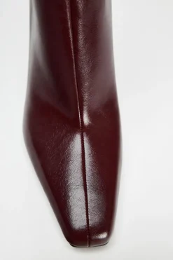 ZARA Sapatos^BOTA COM TACÃO ALTO Vermelho-bordeaux