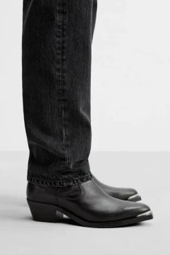 ZARA Pele|Sapatos^BOTA DE PELE COWBOY Preto