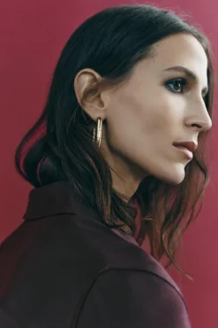 ZARA Acessórios / Bijuteria^BRINCOS ARGOLA OVAL Dourado