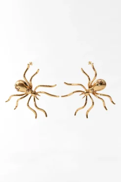 ZARA Acessórios / Bijuteria^BRINCOS DE ARANHA COM JOIAS Dourado