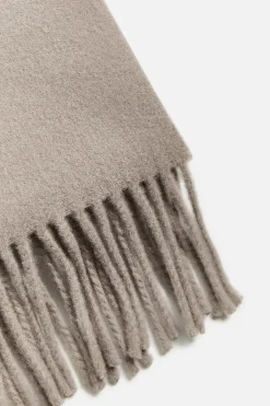 ZARA Vestuário De Inverno|Acessórios^CACHECOL 100% LÃ Cinzento-toupeira