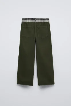 CALÇA CINTO QUADRADOS-ZARA Sale