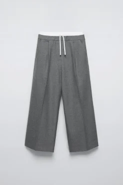 CALÇA DE CINTURA DUPLA-ZARA Clearance