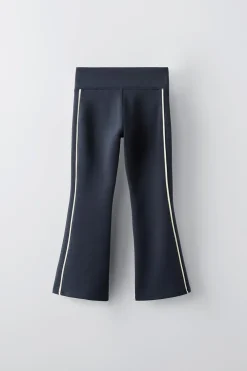 CALÇAS À BOCA DE SINO COM FAIXA-ZARA Cheap