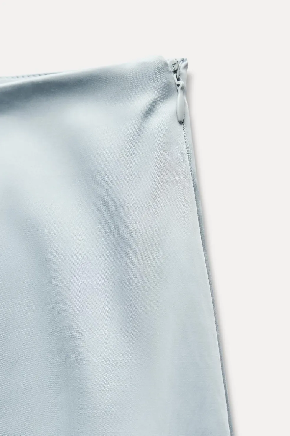 ZARA Calças^CALÇAS ACETINADAS Azul / Cinzento