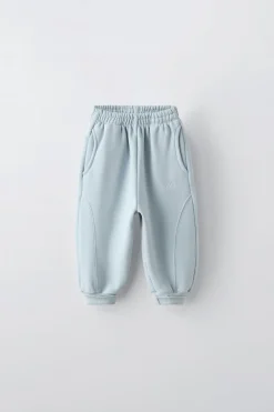 CALÇAS AMPLAS COM BORDADO-ZARA Cheap