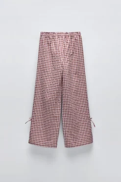 CALÇAS AOS QUADRADOS VICHY COM LAÇOS-ZARA Discount