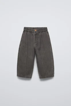CALÇAS BAGGY COM EFEITO JEANS-ZARA Best