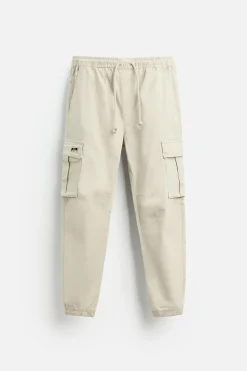 ZARA Calças|Cargo^CALÇAS CARGO Bege