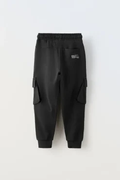 CALÇAS DE FELPA CARGO-ZARA New