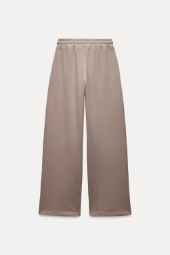 ZARA Calças|Sweatshirts / Joggers^CALÇAS DE FELPA COM ETIQUETA Avermelhado