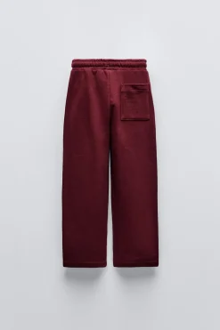 CALÇAS DE FELPA STRAIGHT COM ETIQUETA-ZARA Clearance