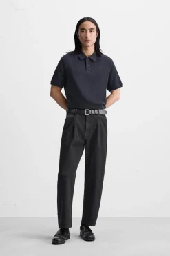 ZARA Calças De Ganga^CALÇAS DE GANGA COM PREGAS Preto
