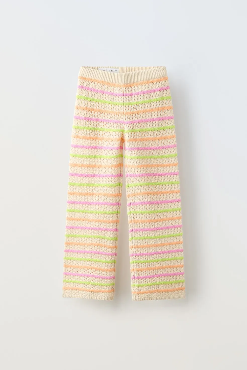 CALÇAS DE MALHA CROCHET ÀS RISCAS-ZARA Flash Sale