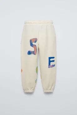 CALÇAS JOGGER ESTAMPADAS COM LETRAS-ZARA Online