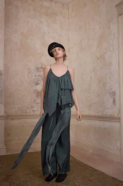 ZARA Calças|Lingerie^CALÇAS PÁREO COM MISSANGAS Azul-médio