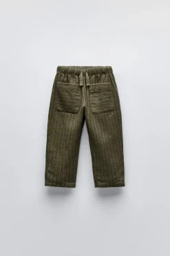 CALÇAS ÀS RISCAS WARMTOUCH-ZARA Flash Sale