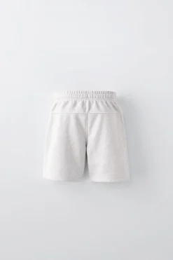 CALÇÕES BERMUDA DE FELPA BORDADO-ZARA Outlet